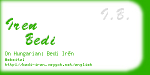 iren bedi business card